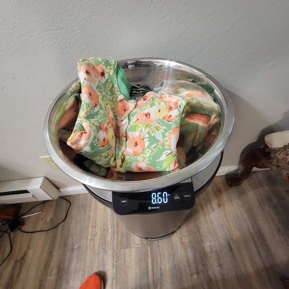 Eddie Bauer Floral Cardigan Mint Green Stretch Cotton Petite M - Picture 8 of 8